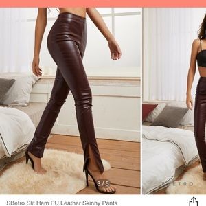 SHEIN FAUX LEATHER PANTS